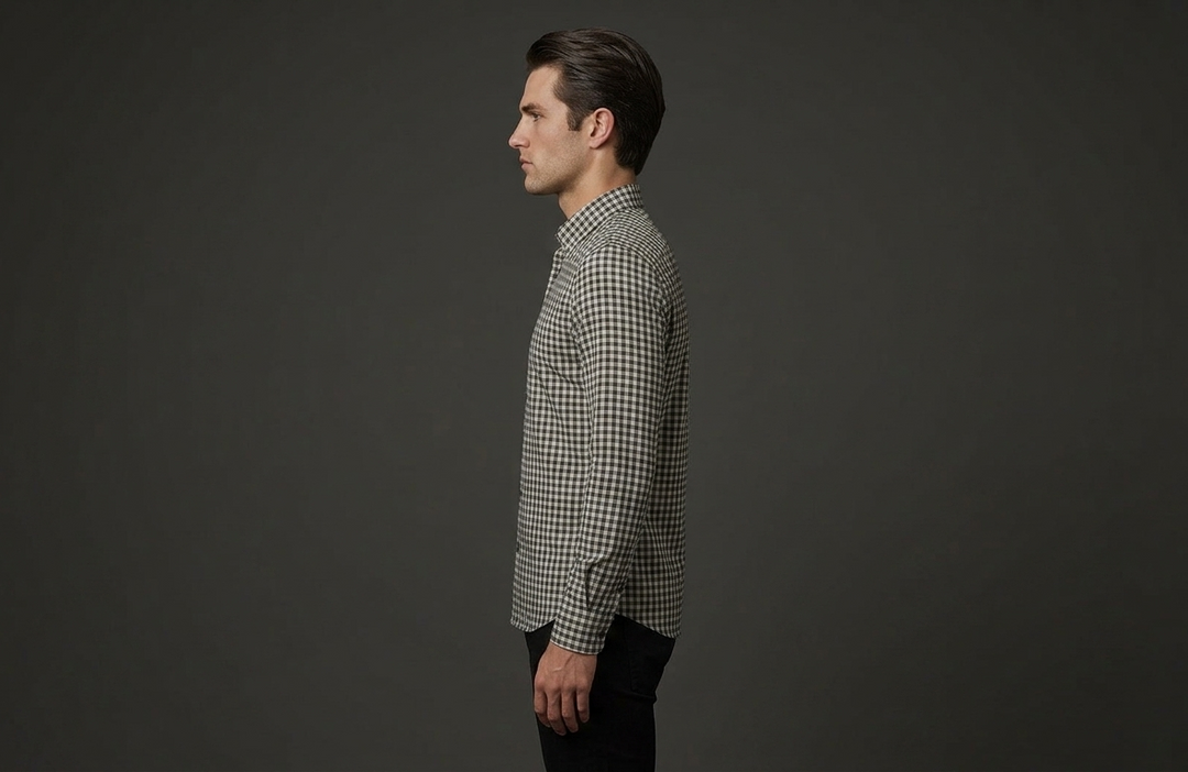 Black &amp; White Check Casual Shirt