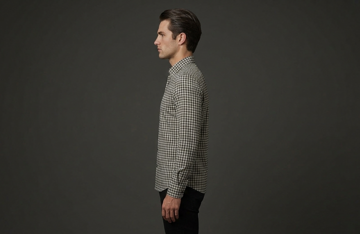 Black &amp; White Check Casual Shirt