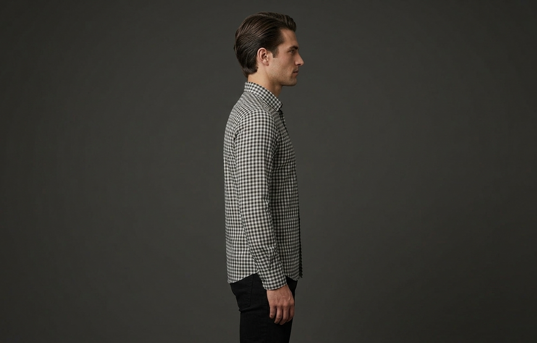 Black &amp; White Check Casual Shirt
