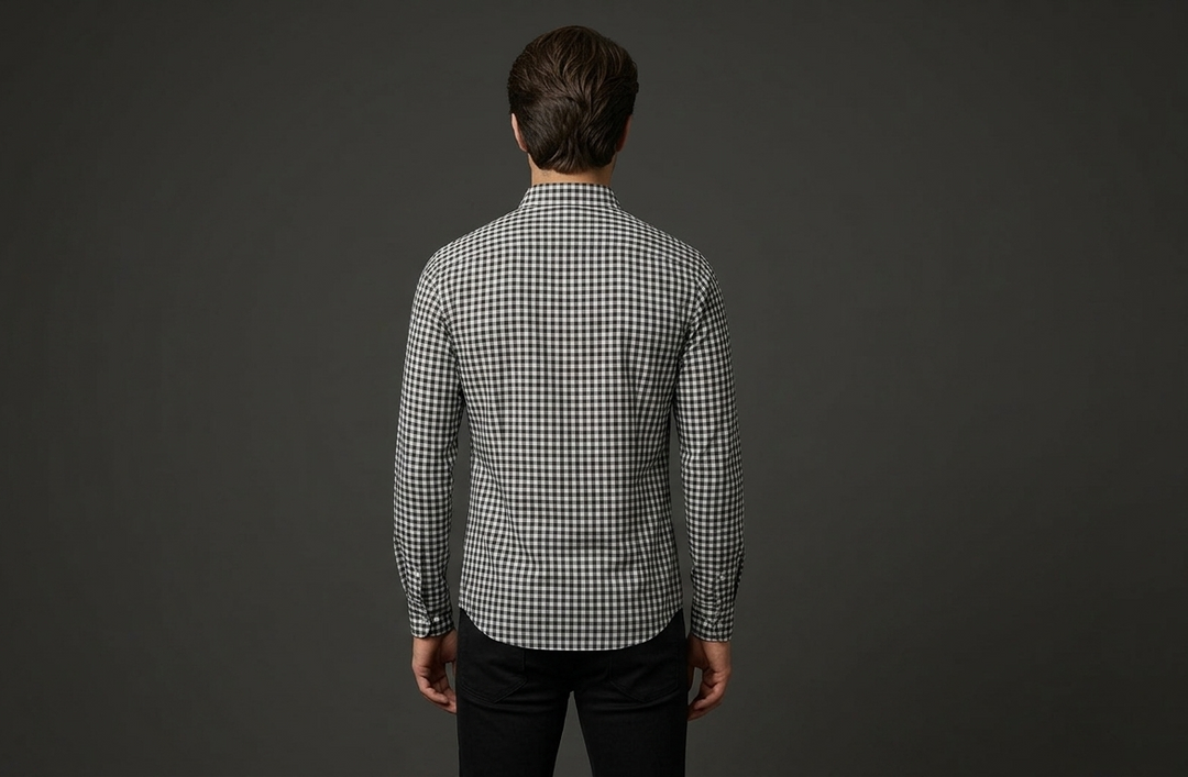 Black &amp; White Check Casual Shirt