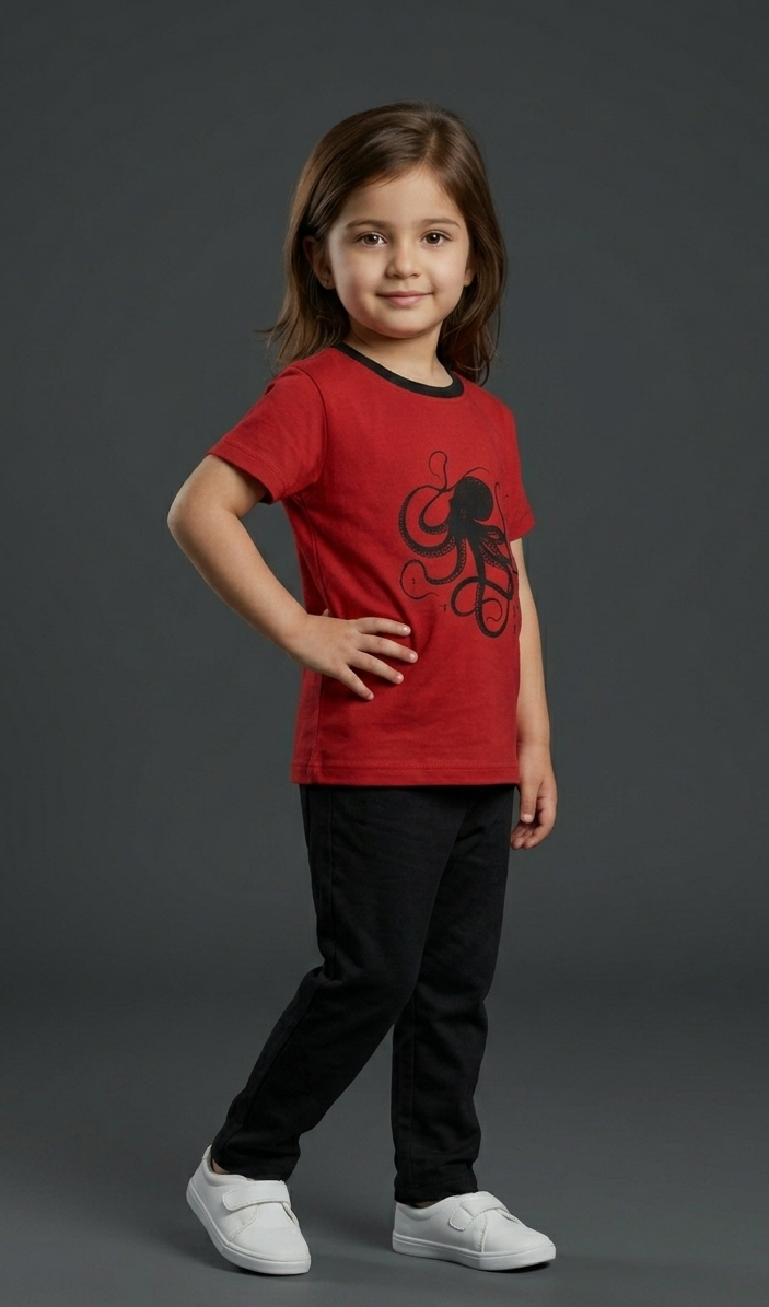 Girls Octopus Tee