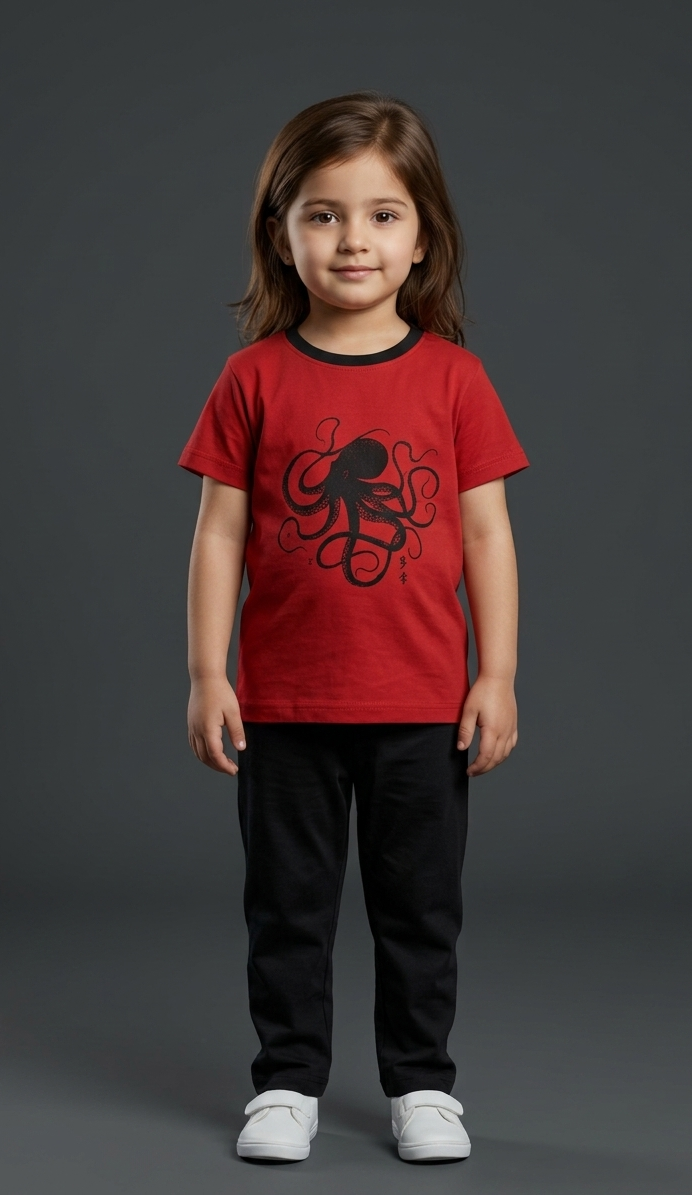 Girls Octopus Tee