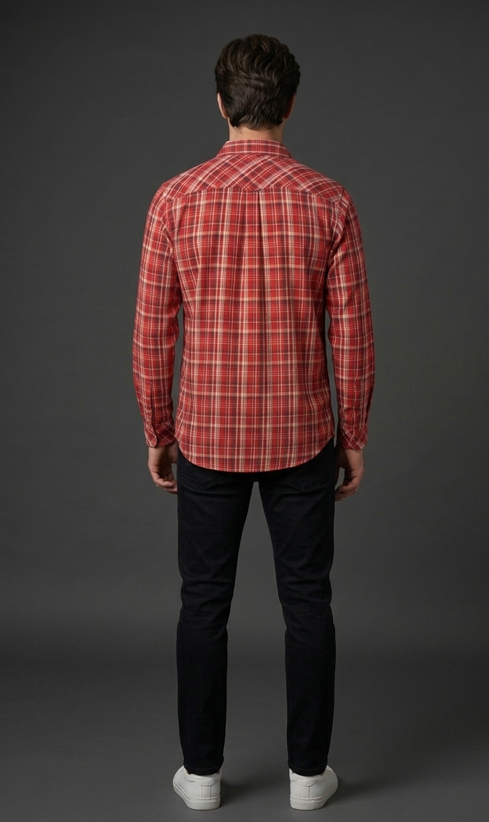 Red Check Casual Shirt