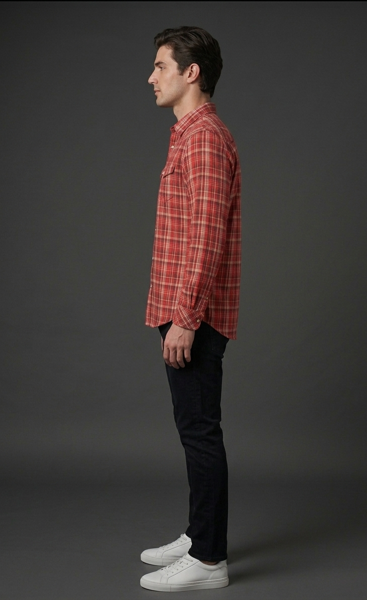 Red Check Casual Shirt