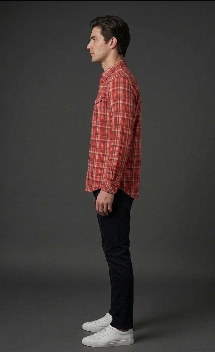 Red Check Casual Shirt
