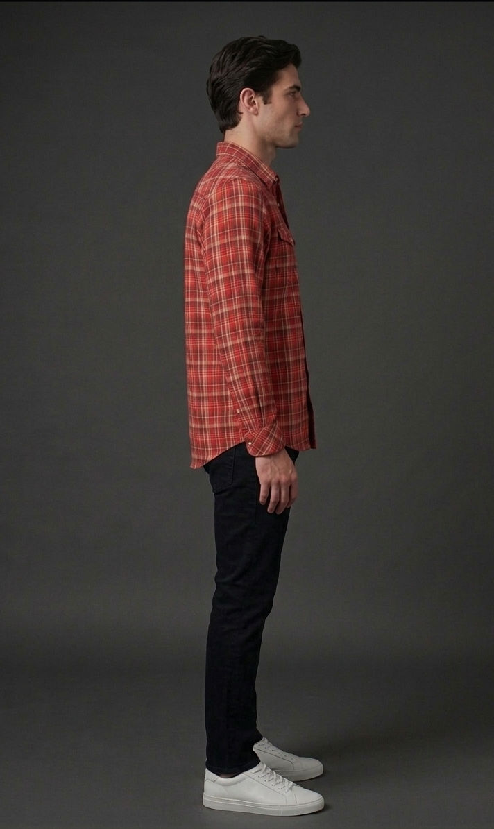 Red Check Casual Shirt
