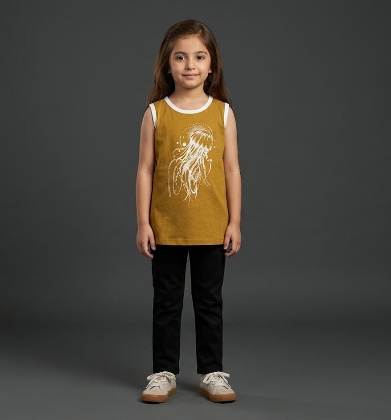 Girls Jellyfish Print Tank Top