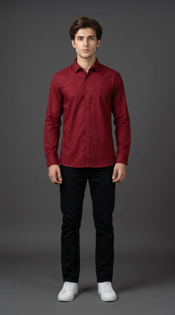 Maroon Casual Shirt