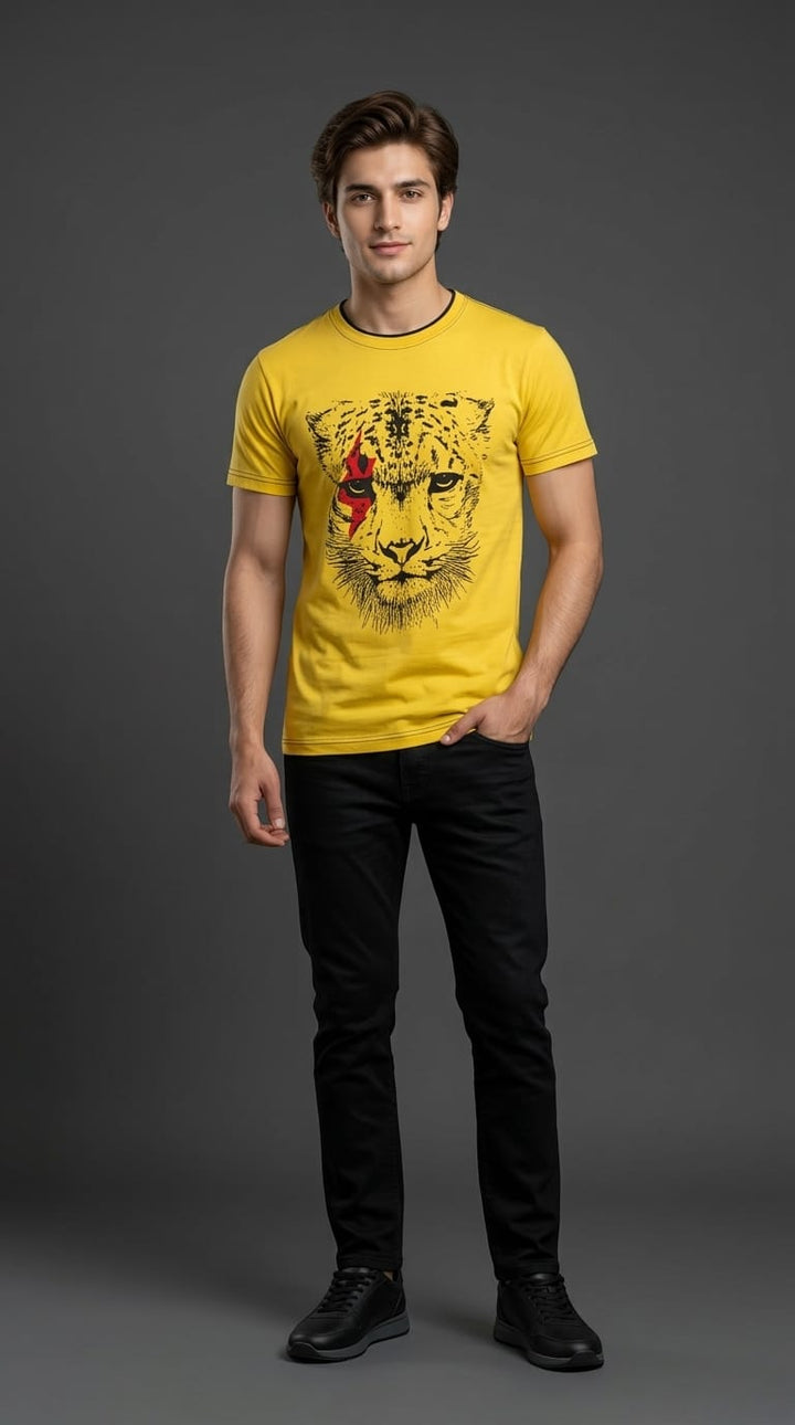 Yellow Cheetah Print Tee
