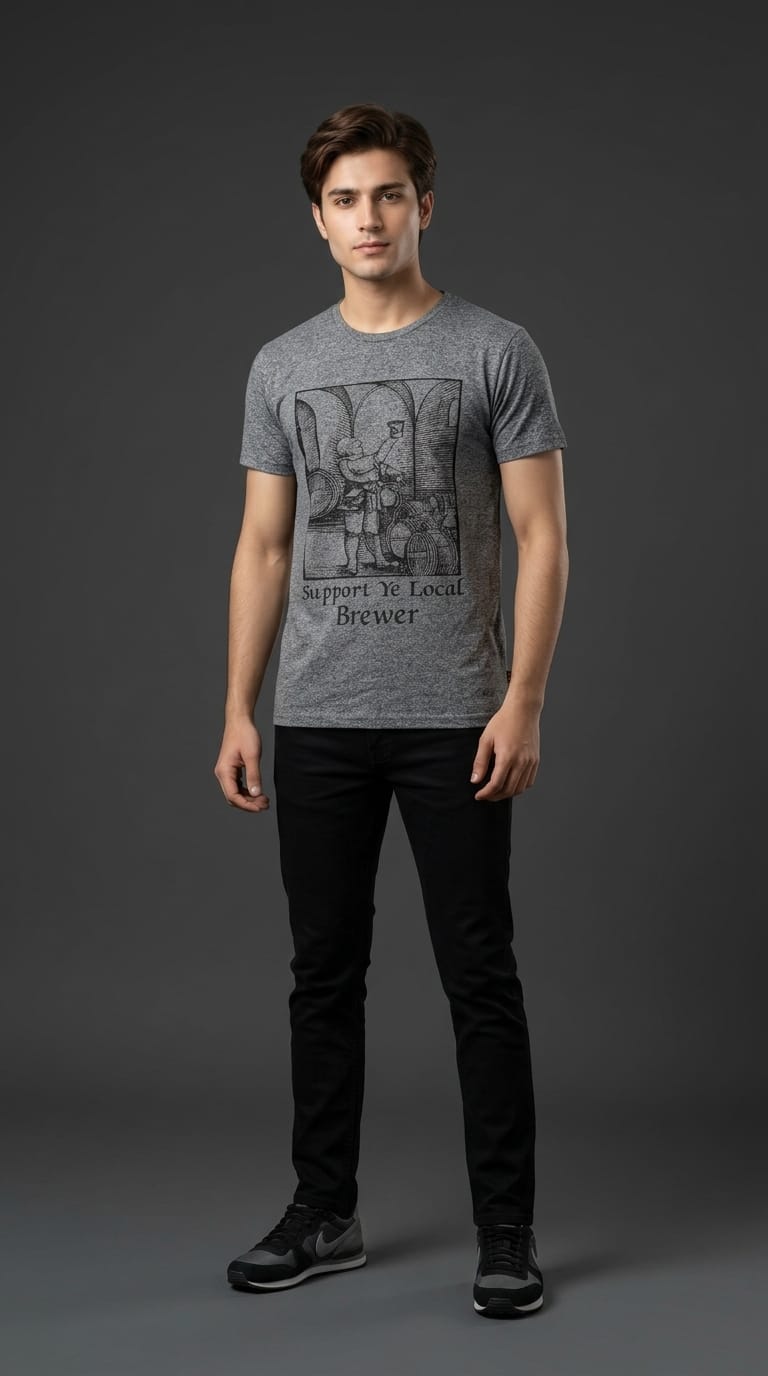 Support Ye Local Brewer Tee Grey