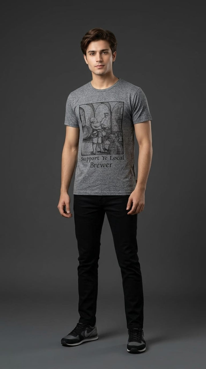 Support Ye Local Brewer Tee Grey