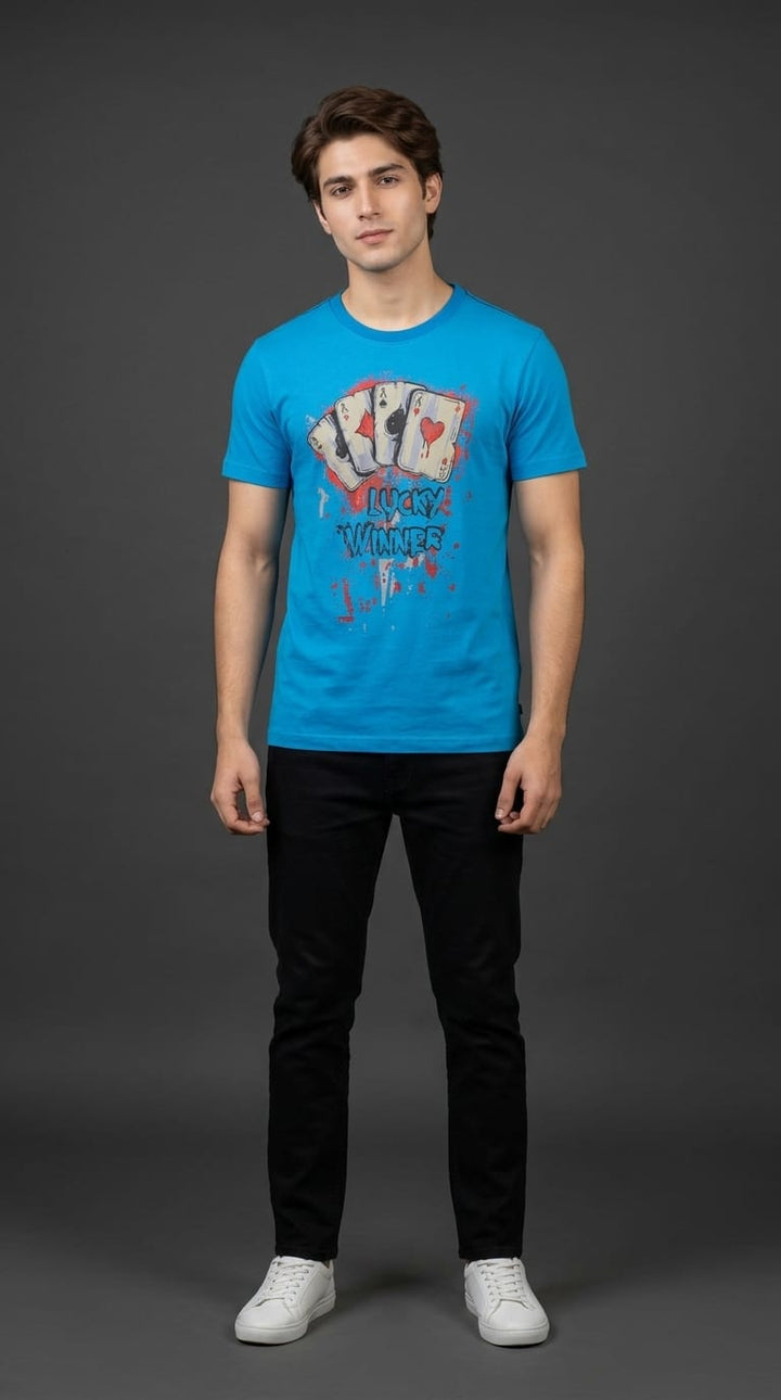 Lucky Winner Tee Blue