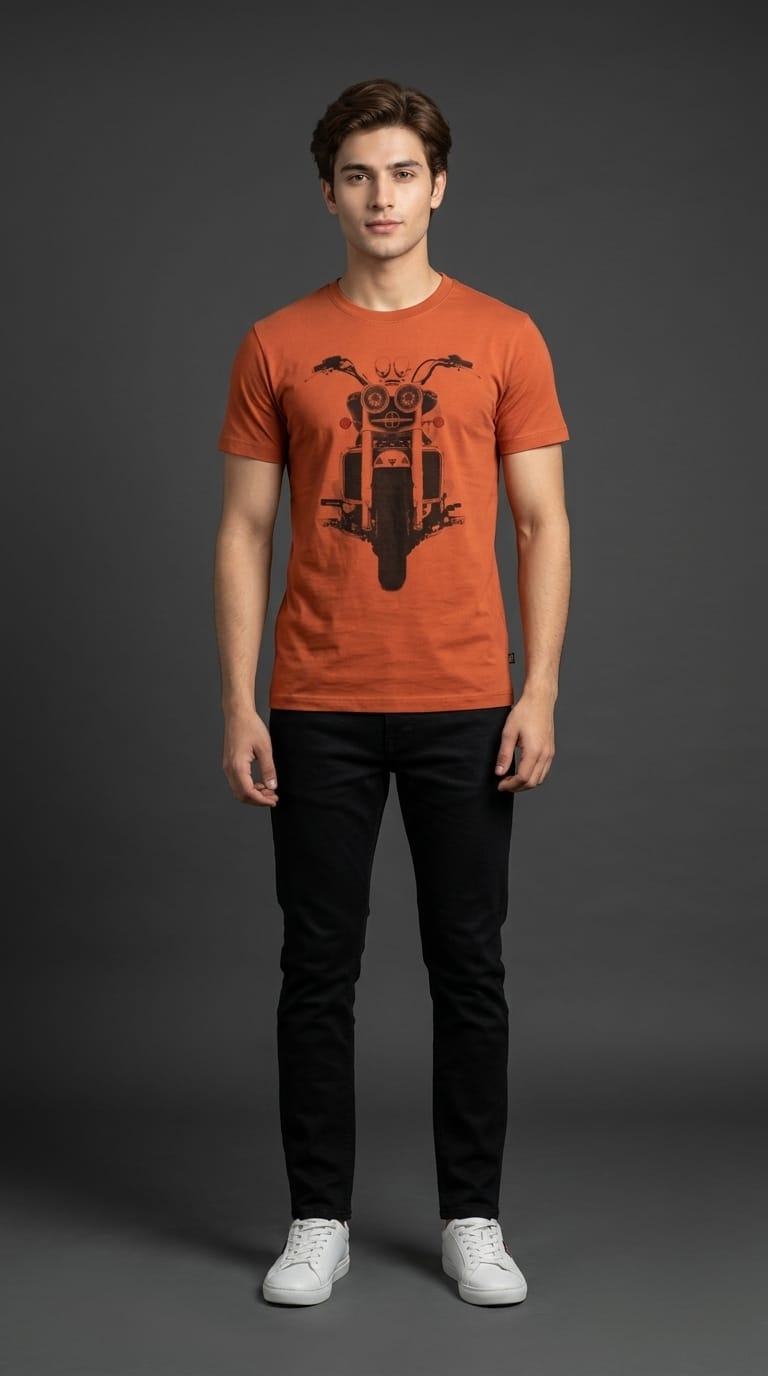 Orange Bullet Graphic T