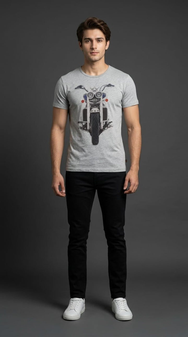 Grey Bullet Graphic Tee
