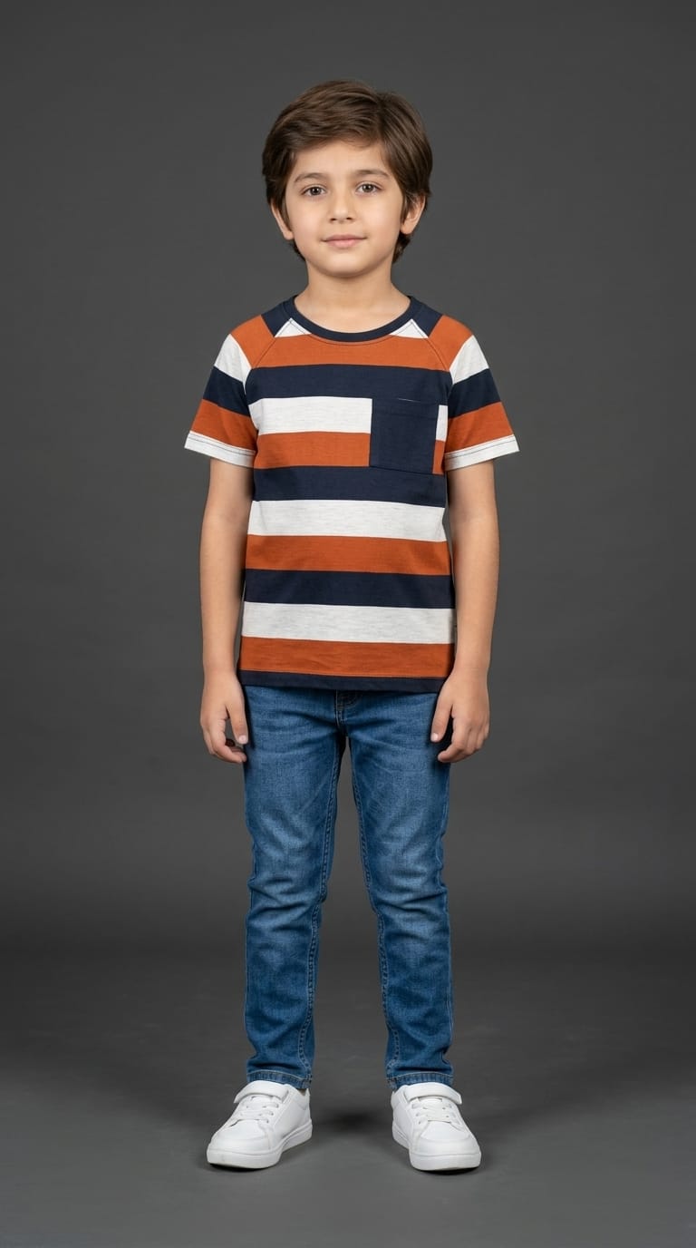 Boys Striped Casual Tee