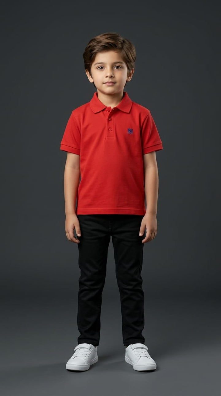 Boys Red Polo Shirt
