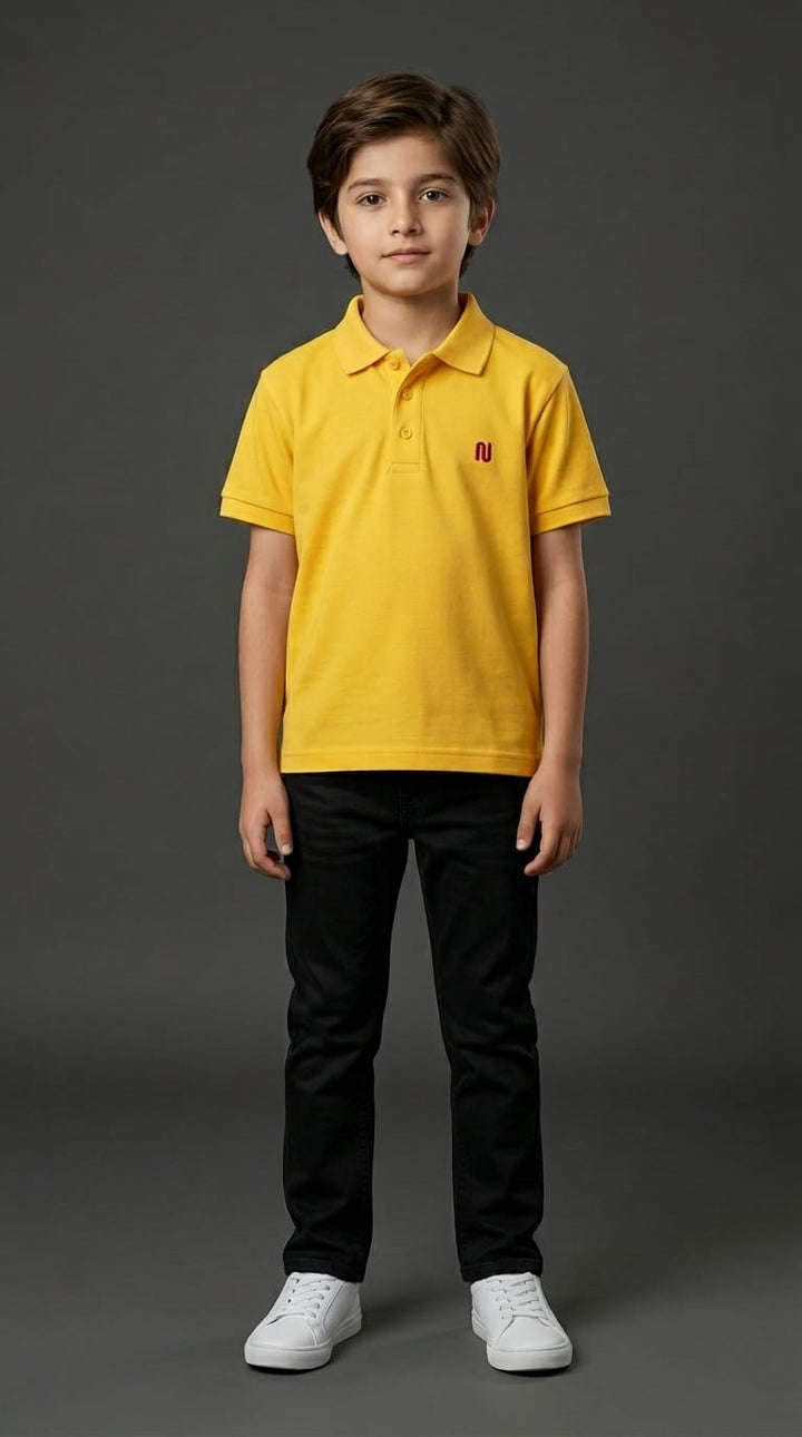Boys Yellow Polo Shirt