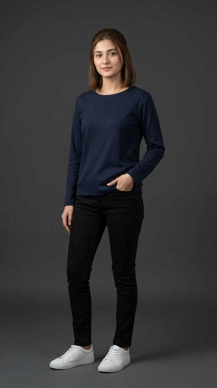 Navy Blue Full Sleeve Tee