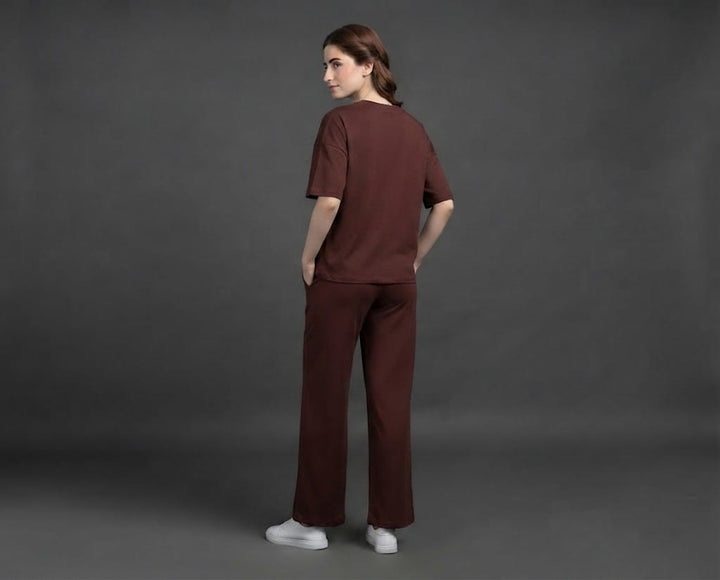 Brown Heart Graphic Co-Ord Set