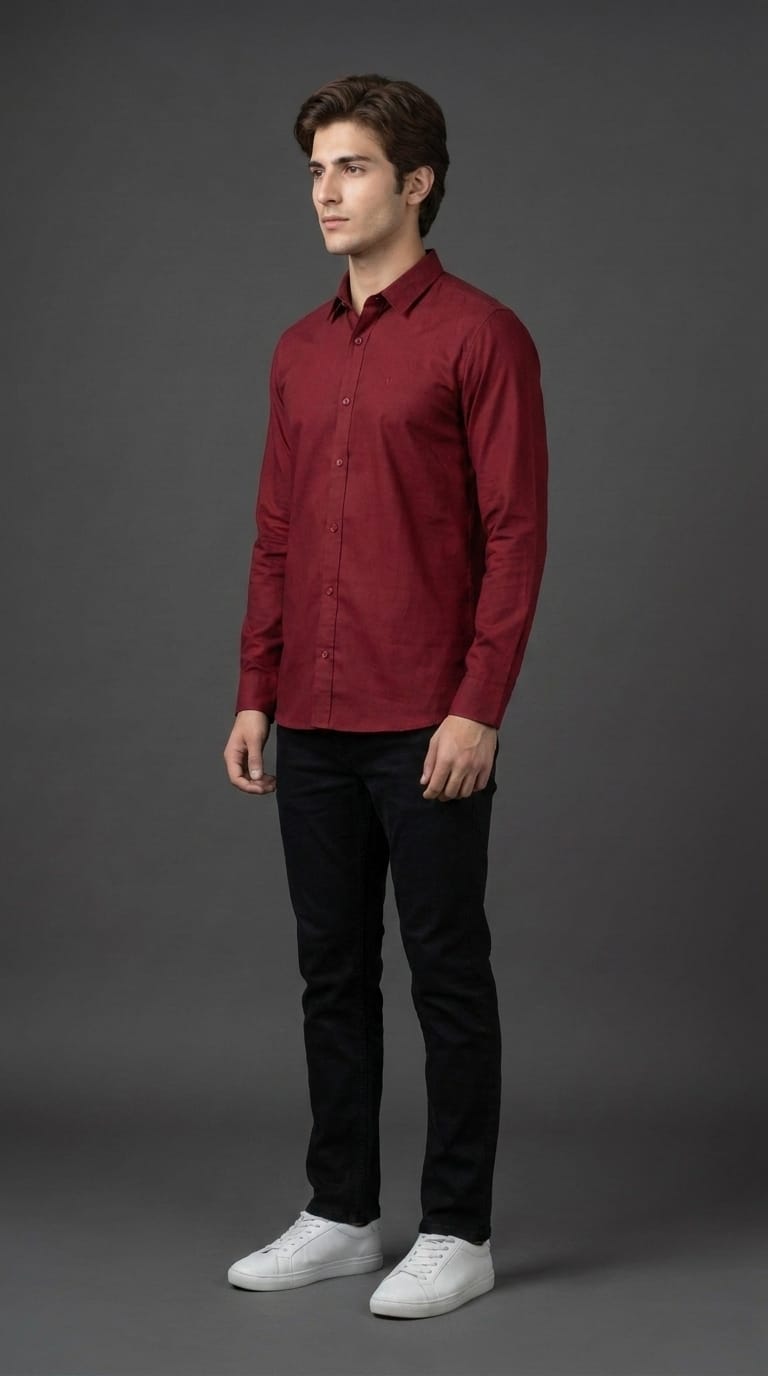 Maroon Casual Shirt