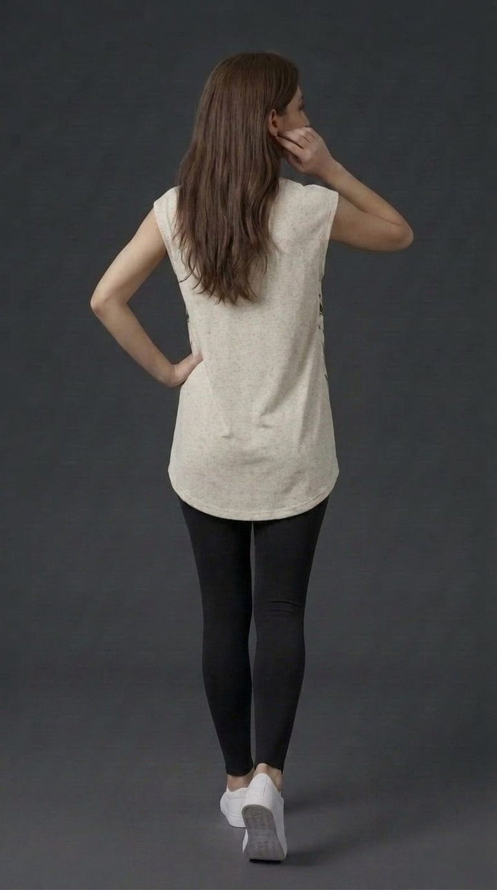 Botanical Print Sleeveless Top