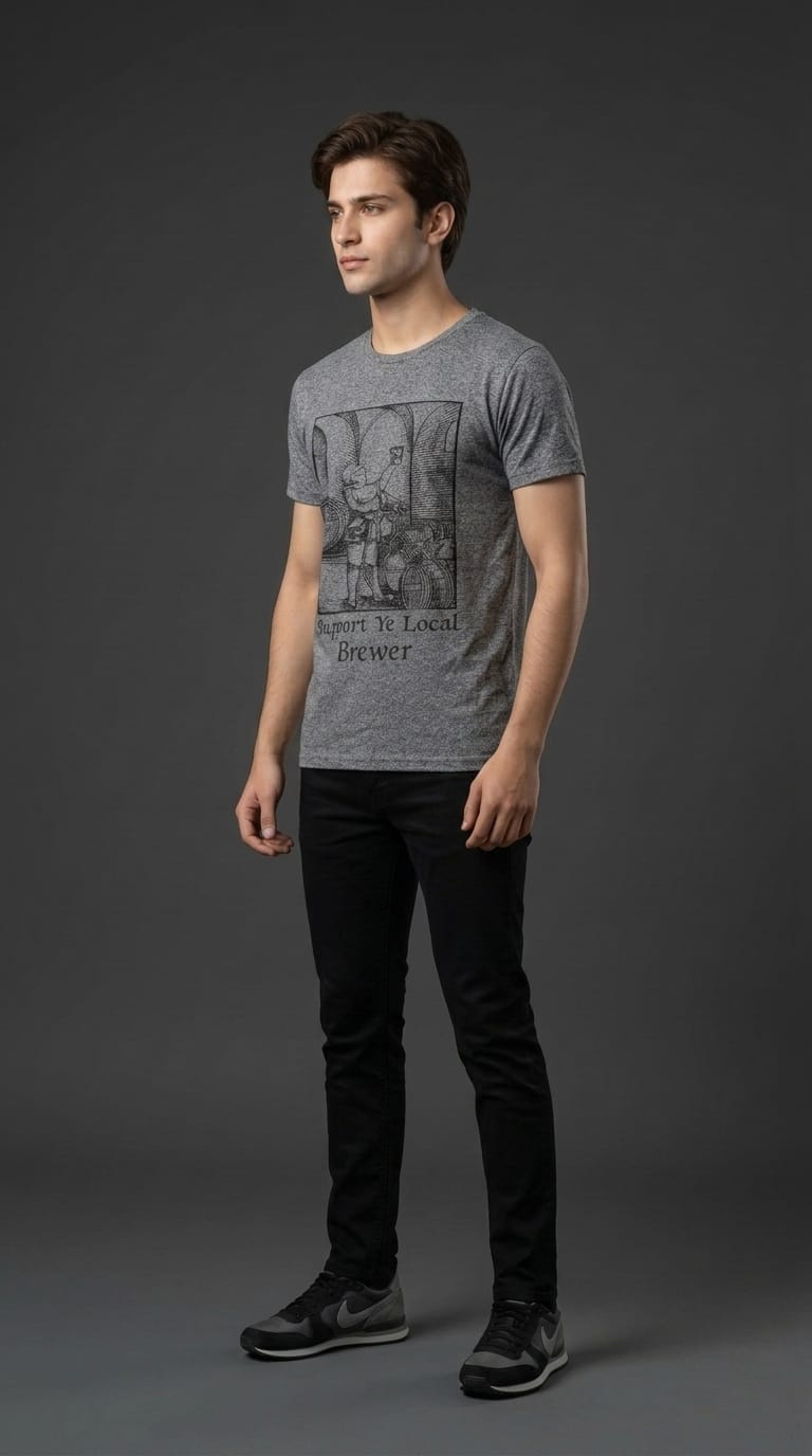 Support Ye Local Brewer Tee Grey