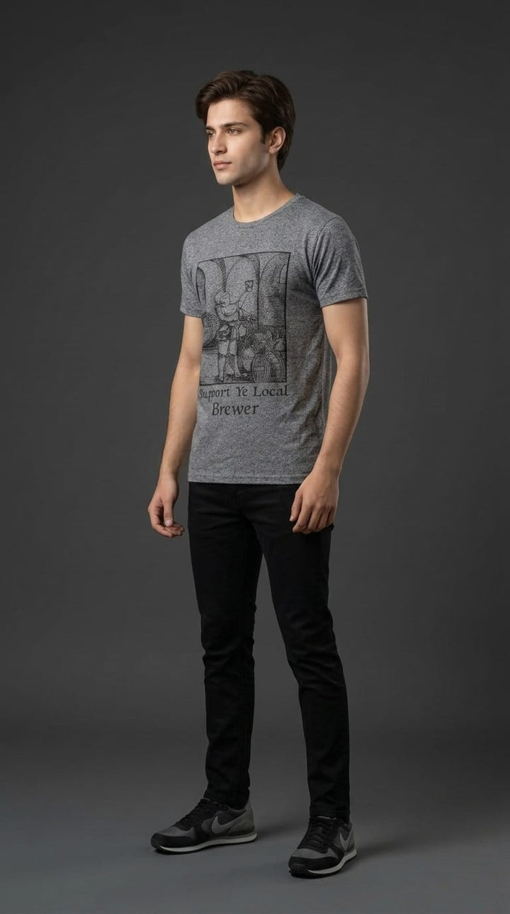 Support Ye Local Brewer Tee Grey