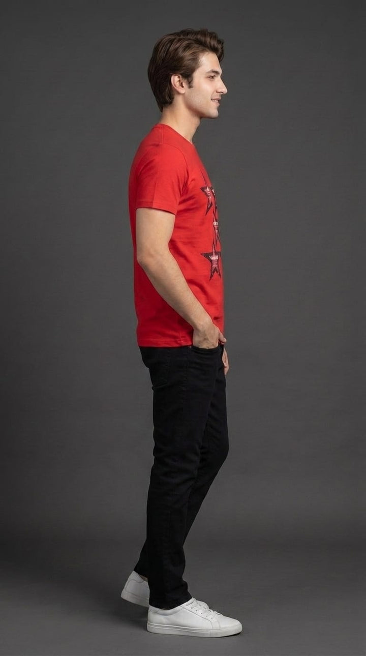 Five Star Tee Red