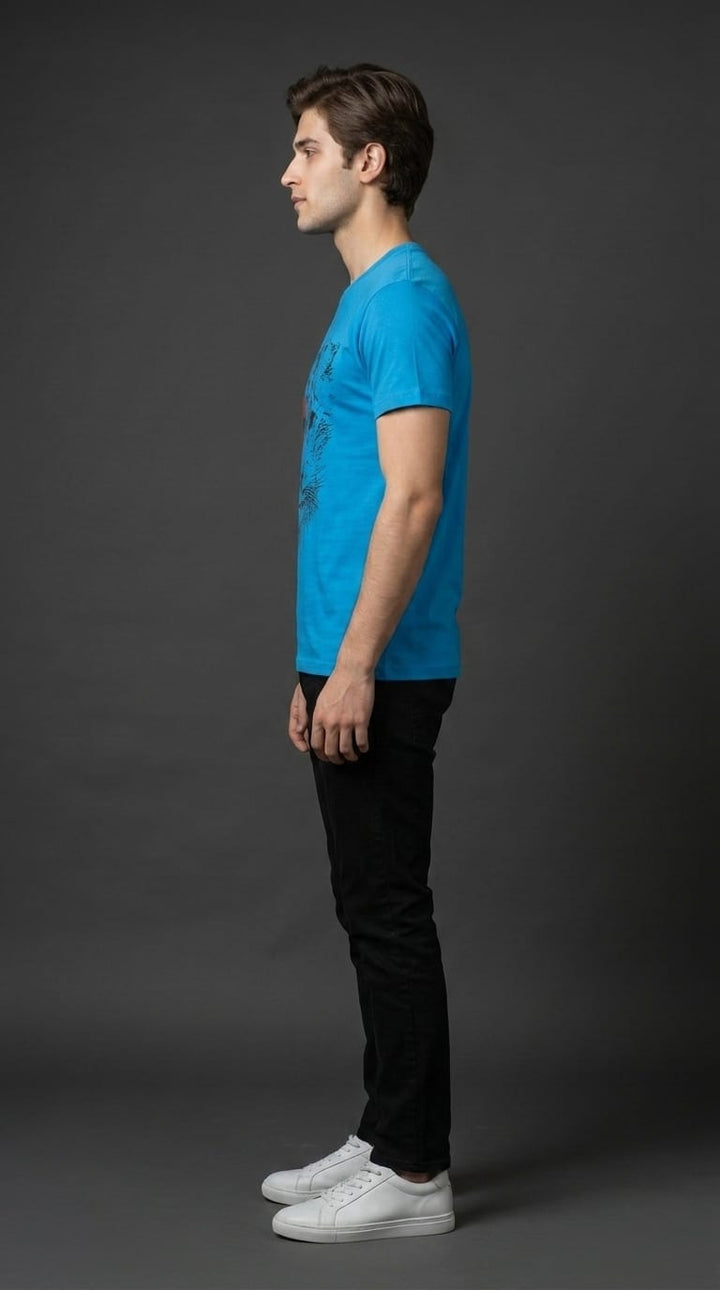 Blue Cheetah Print Tee