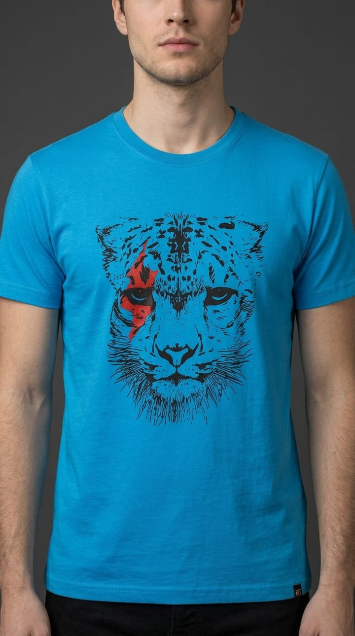 Blue Cheetah Print Tee