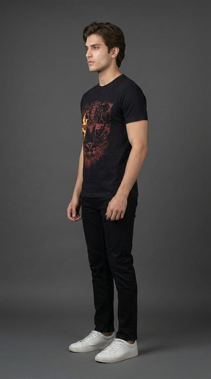Black Cheetah Print Tee