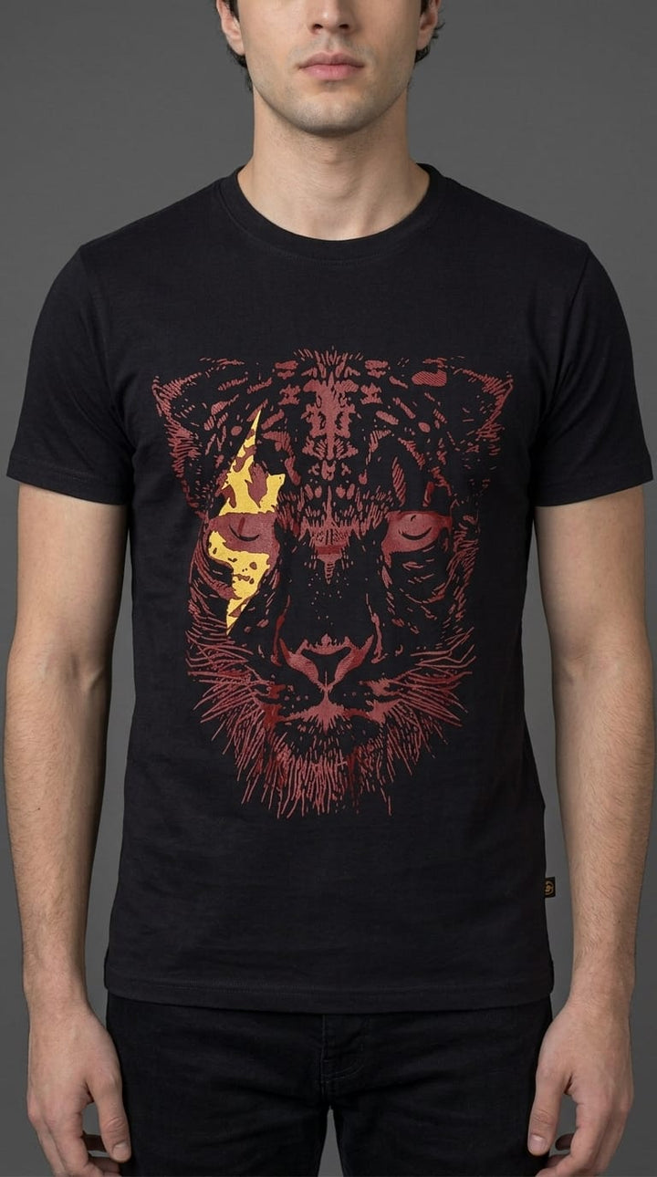 Black Cheetah Print Tee
