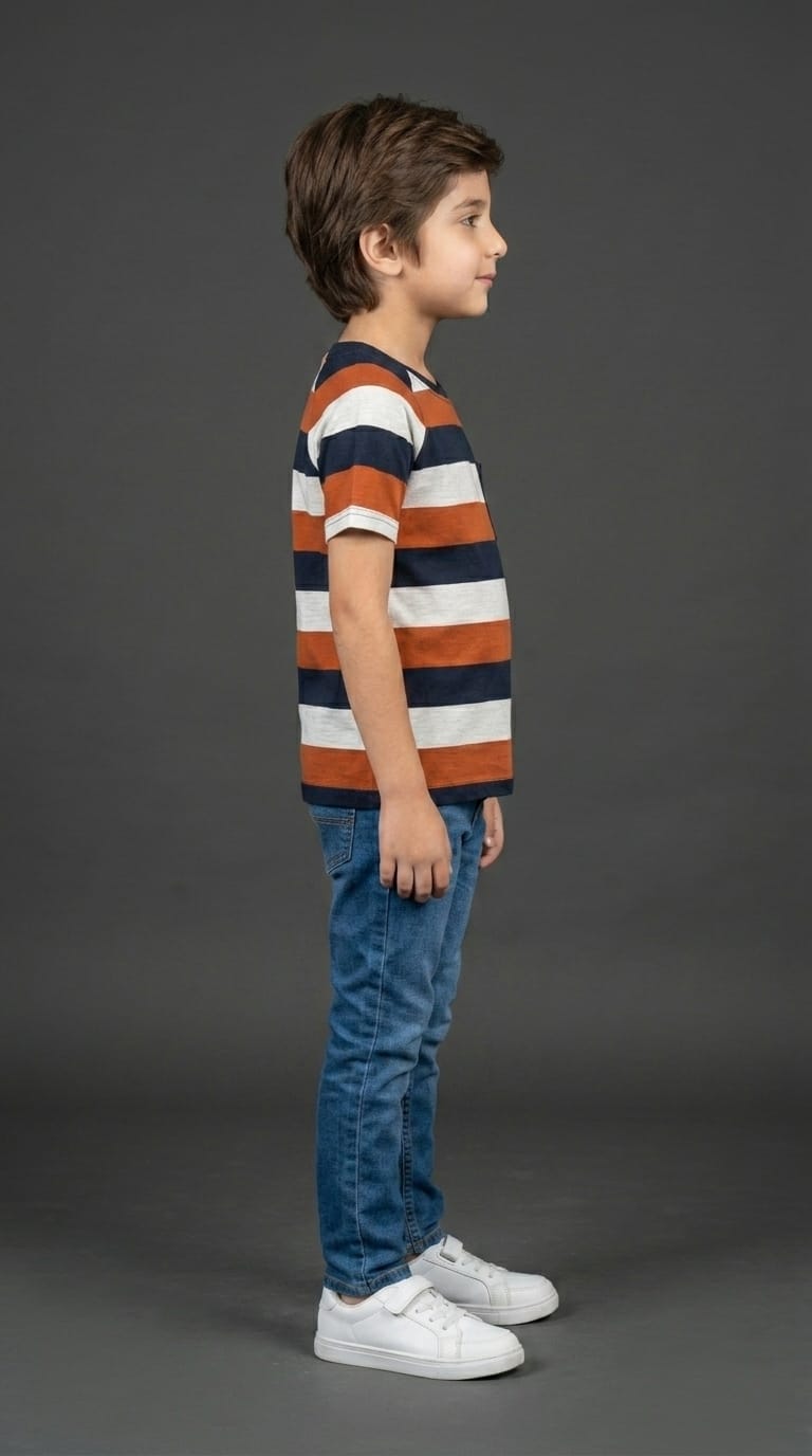 Boys Striped Casual Tee
