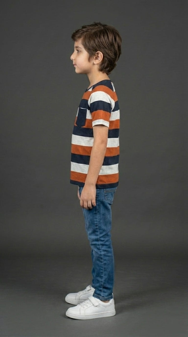 Boys Striped Casual Tee