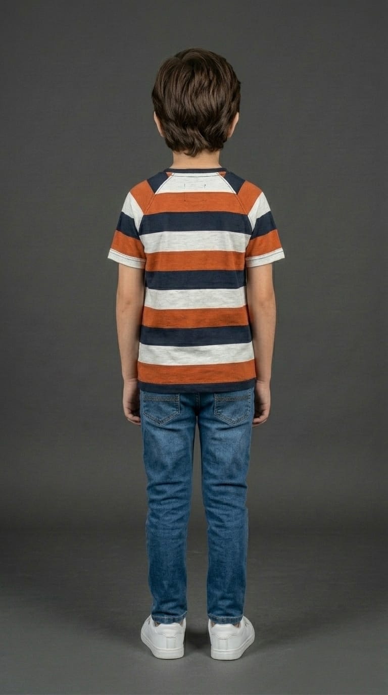 Boys Striped Casual Tee