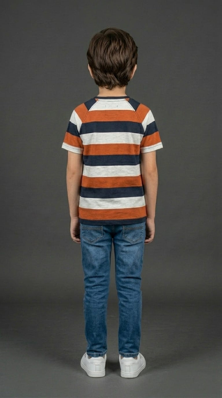 Boys Striped Casual Tee