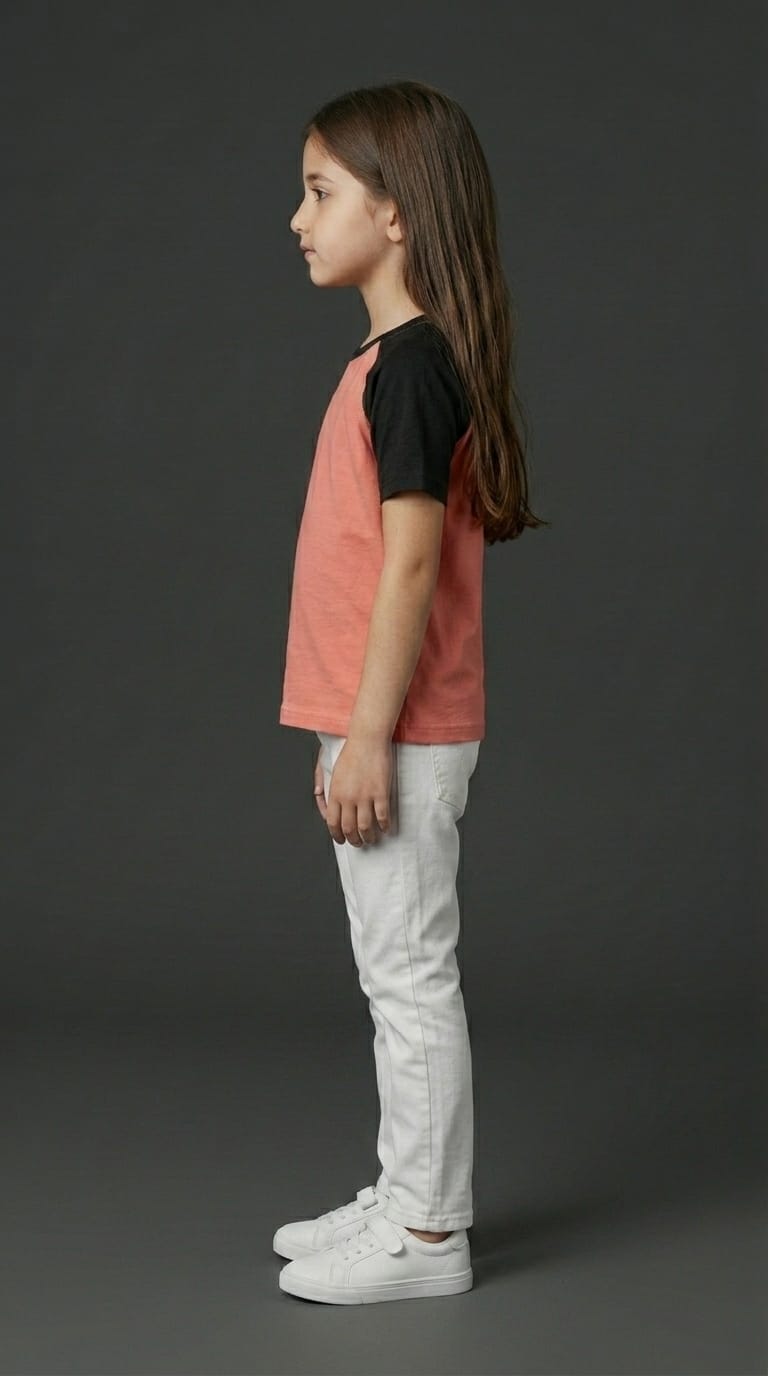 Girls Pink &amp; Black Raglan Tee