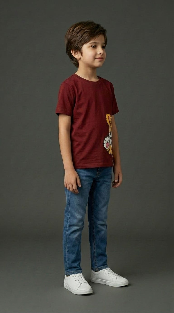 Boys Tiger Print T