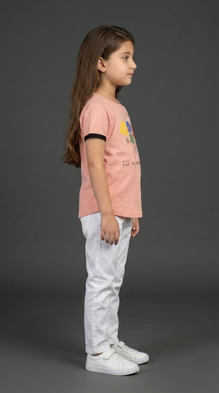 Girls Pink Floral Graphic Tee