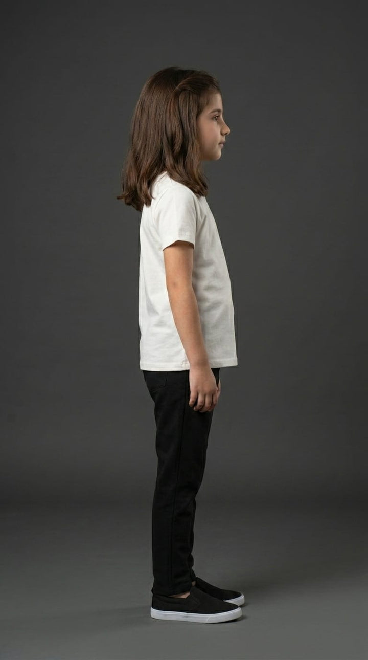 Girls Giraffe Graphic Tee – White