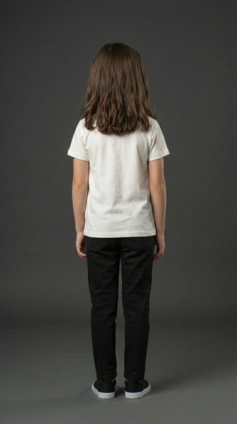Girls Giraffe Graphic Tee – White