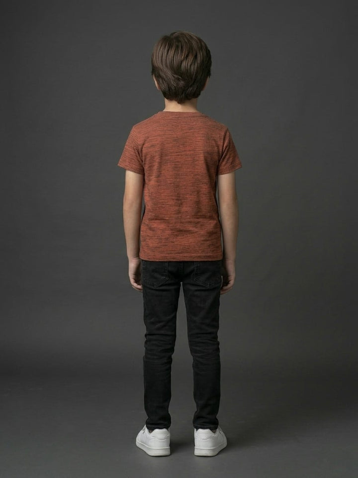 Boys Rust Brown Bicycle Graphic Tee