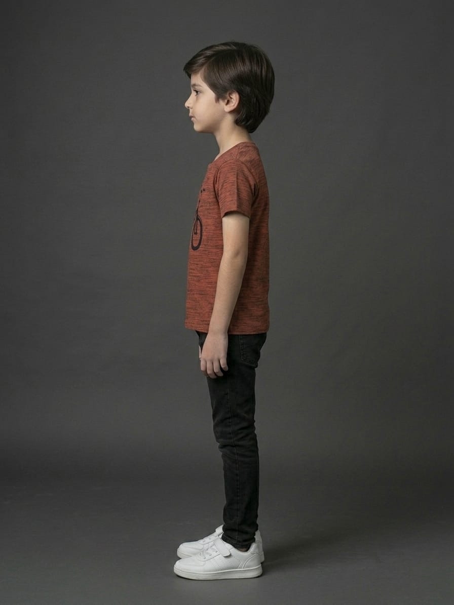 Boys Rust Brown Bicycle Graphic Tee