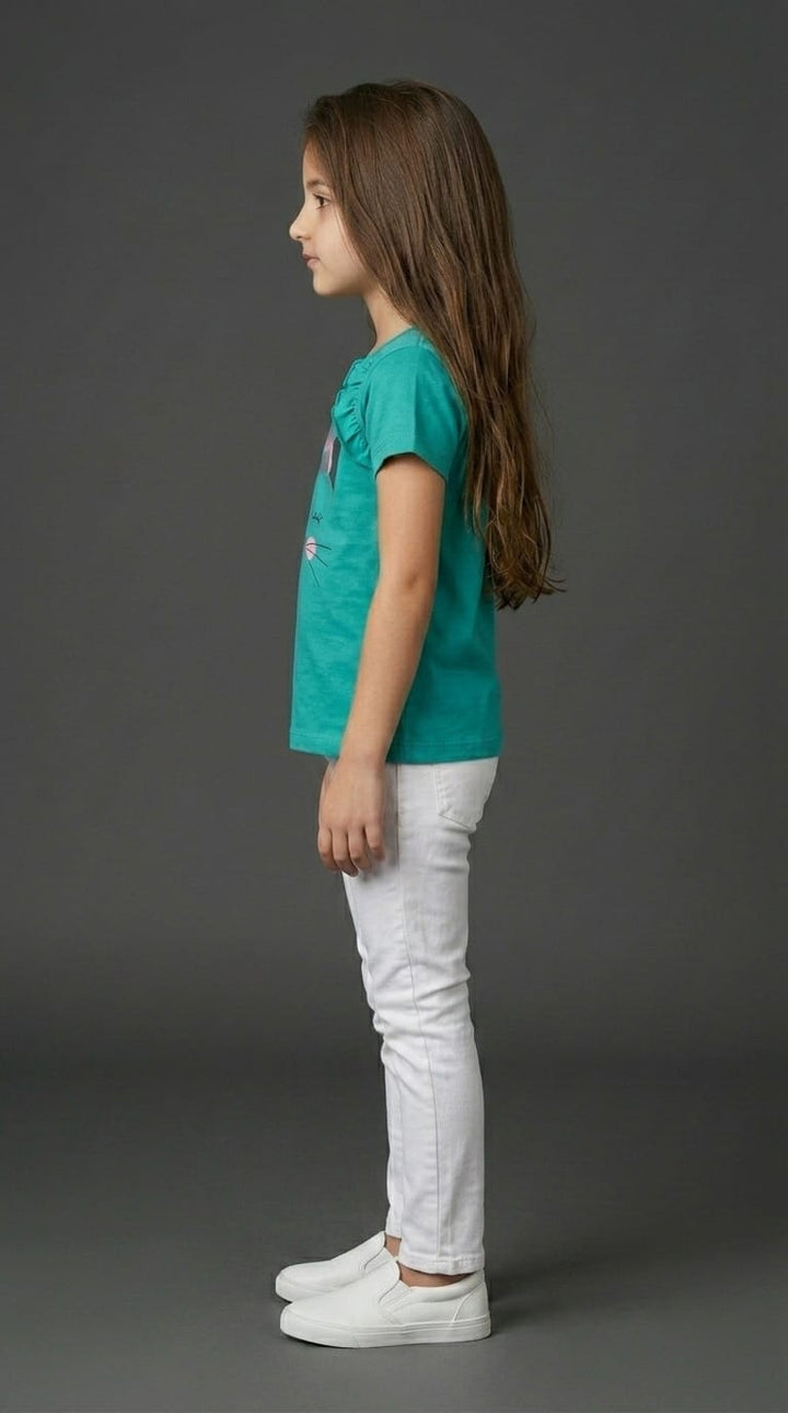 Girls Cat Graphic Tee