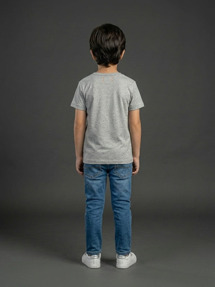Boys Grey Tractor Tee