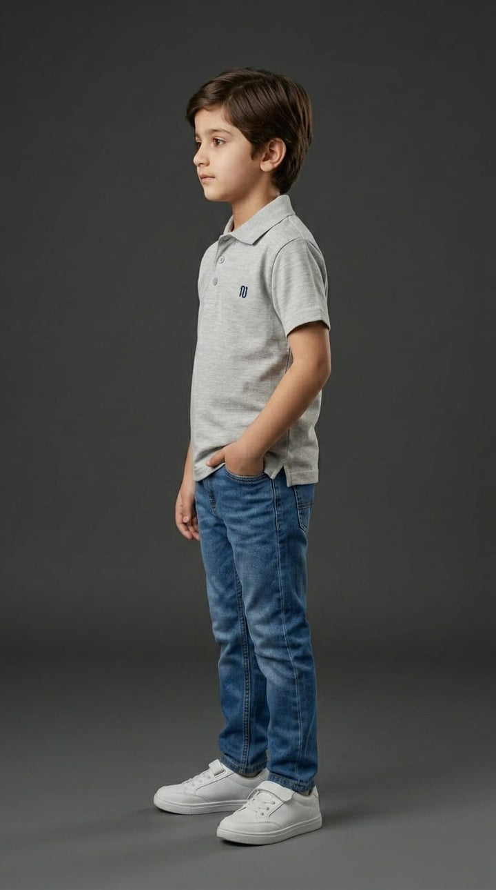 Boys Grey Polo Shirt