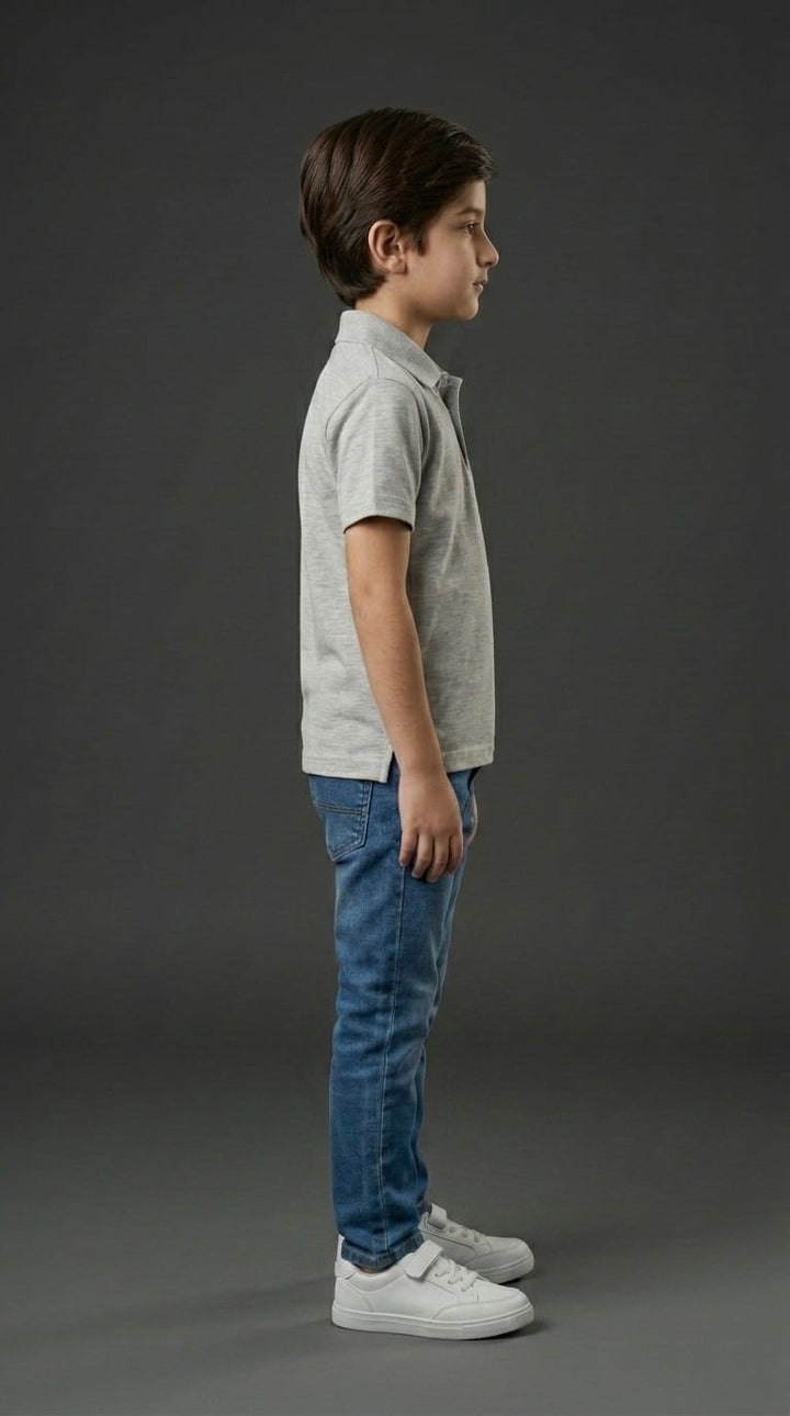 Boys Grey Polo Shirt