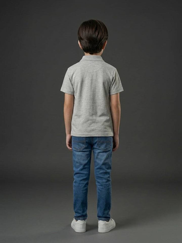 Boys Grey Polo Shirt