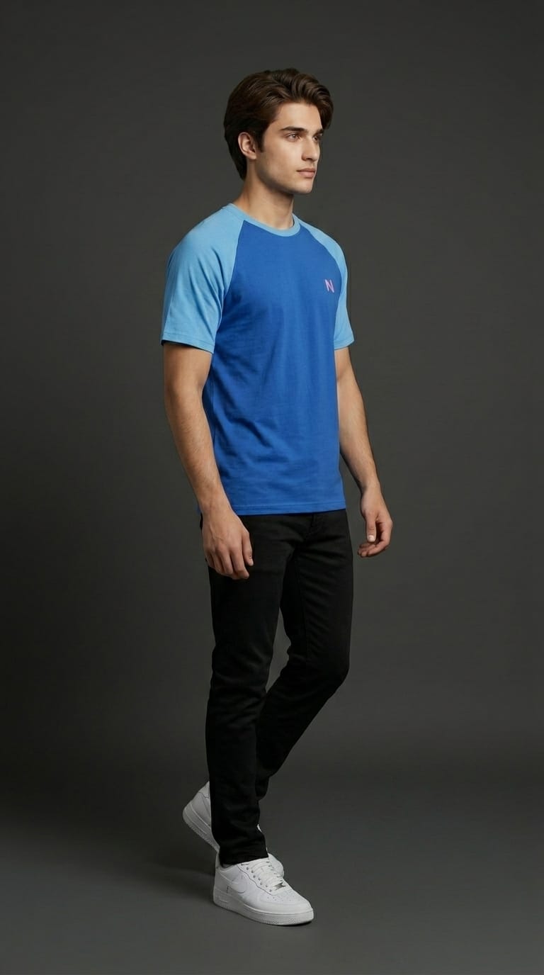 Blue Contrast Tee