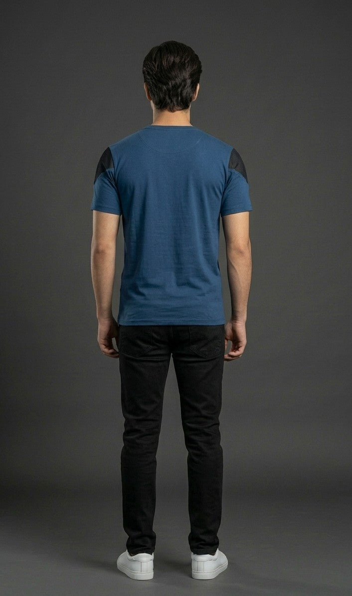 Teal Blue Pocket Tee